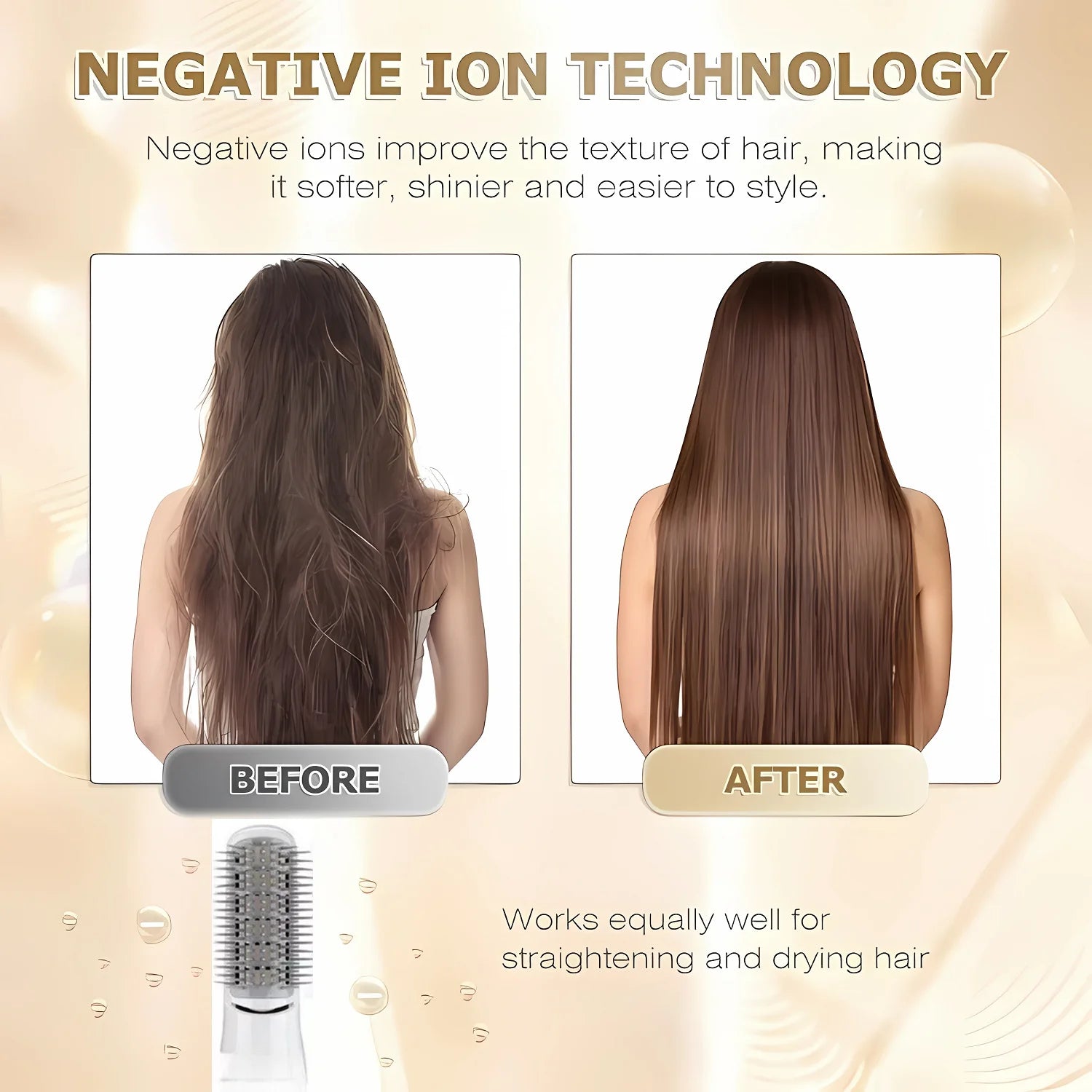 Professional 5-in-1 Hair Styling Tool: Dryer, Curler & Straightener - Dyson Airwrap Inspired