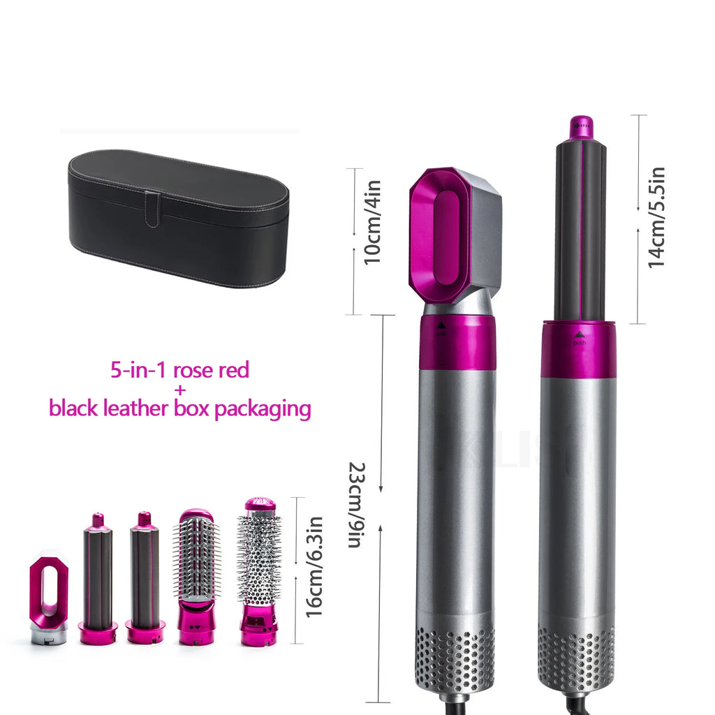 Professional 5-in-1 Hair Styling Tool: Dryer, Curler & Straightener - Dyson Airwrap Inspired